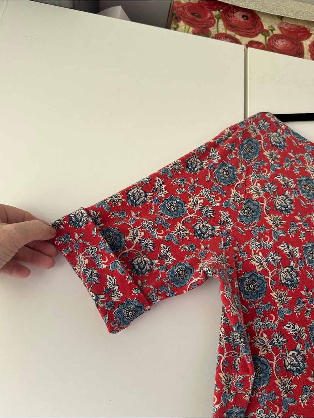 🌺💕 Lauren Ralph Lauren Floral Boat Neck Top Plus Size 2X - Picture 3 of 9